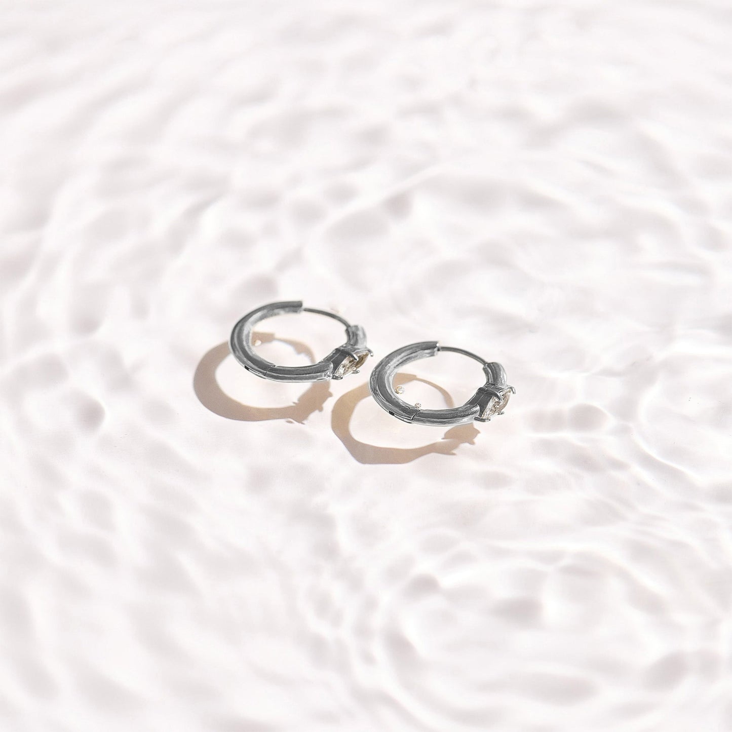Marquise Crystal Huggie Hoop Earrings