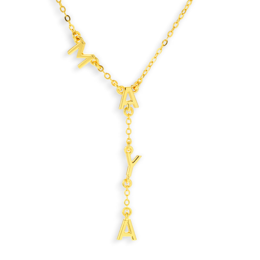 Custom/Personalized Name Drop Lariat Necklace
