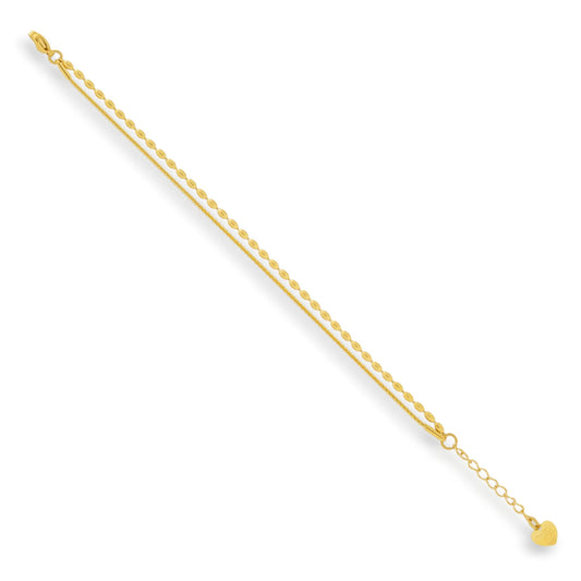 Textured Dual Chain Bracelet - EVRYJEWELS