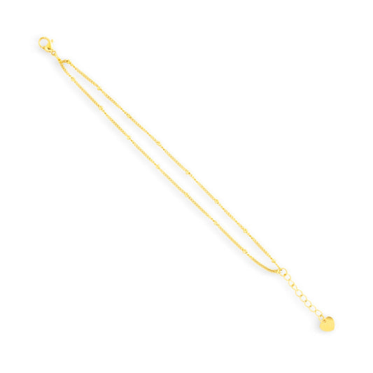 Double Layer Beaded Chain Bracelet - EVRYJEWELS