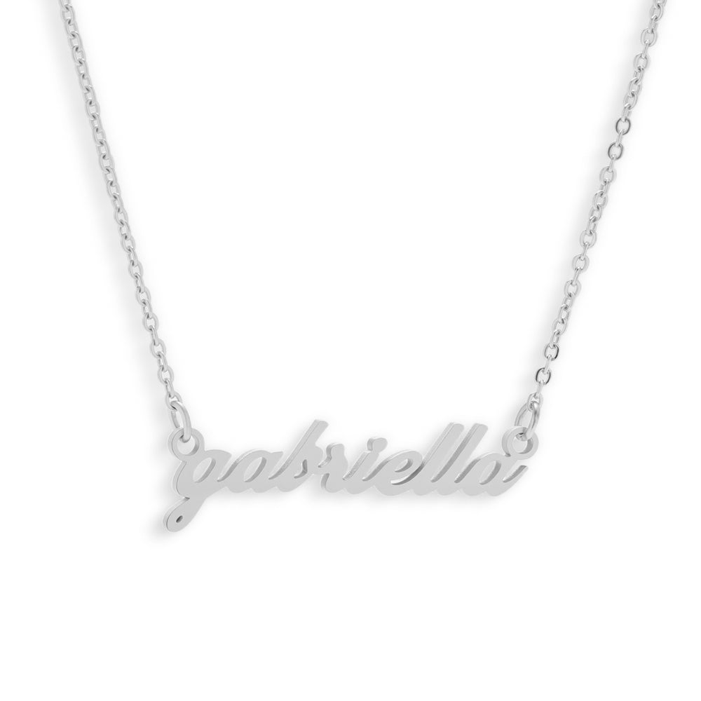 Custom/Personalized Lowercase Nameplate Cable Necklace - EVRYJEWELS
