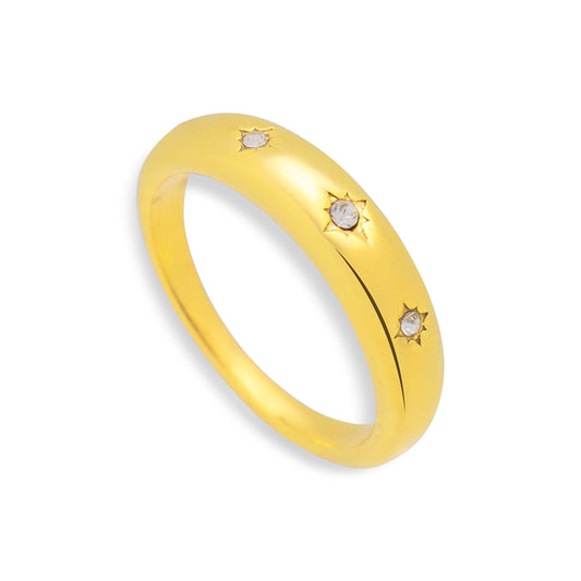 Starburst Crystal Band Ring - EVRYJEWELS