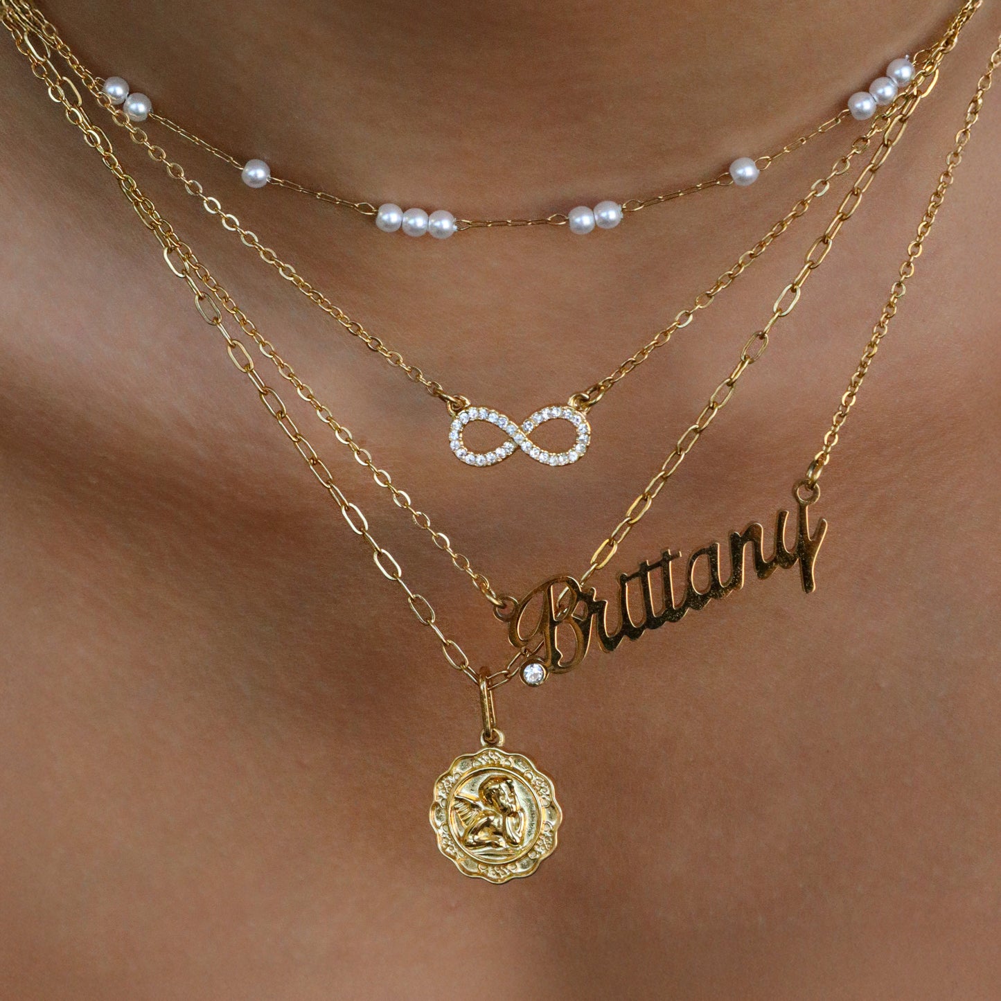 Custom/Personalized Lowercase Nameplate Cable Necklace