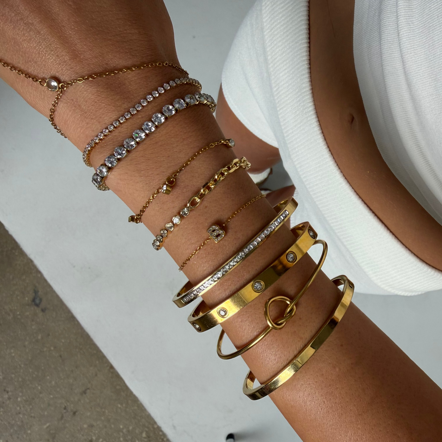 Initial Crystal Bracelet