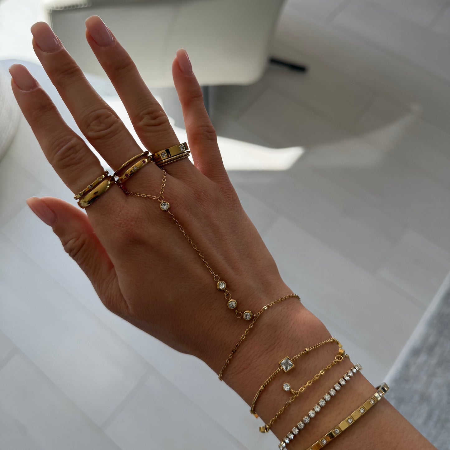 Beaded Hand Chain